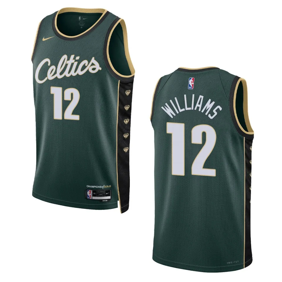 Men's Boston Celtics Grant Williams #12 City Edition 2022-23 Swingman Dark Green Jersey 2401SBEF